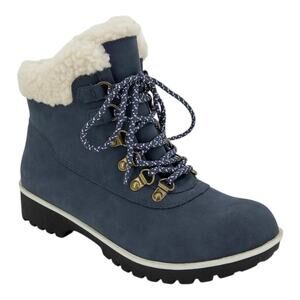 womens 6.5 JBU REDROCK weather ready lace up denim blue ankle snow boots